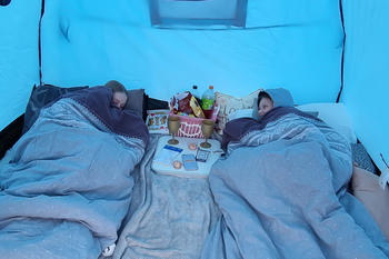 barn på telttur